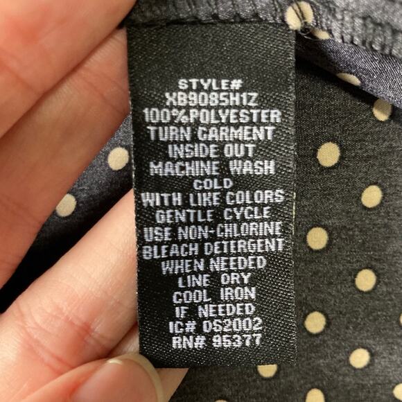 nwt Sanctuary Polka-dot Camisole Tank Top Black size 1X New - Picture 6 of 7